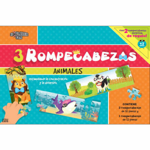 1101+ - ROMPECABEZAS ANIMALES C/SORPRESA